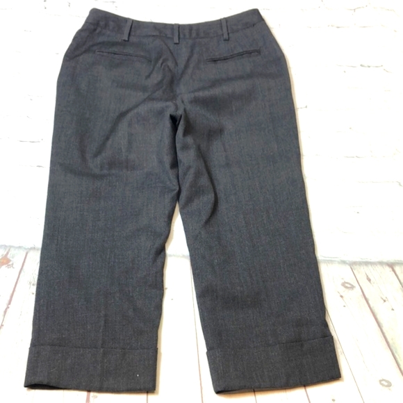 Harve Benard Wool Cropped Cuffed Bottom Trousers - Picture 4 of 14